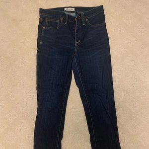 MADEWELL DARK WASH SKINNY JEANS